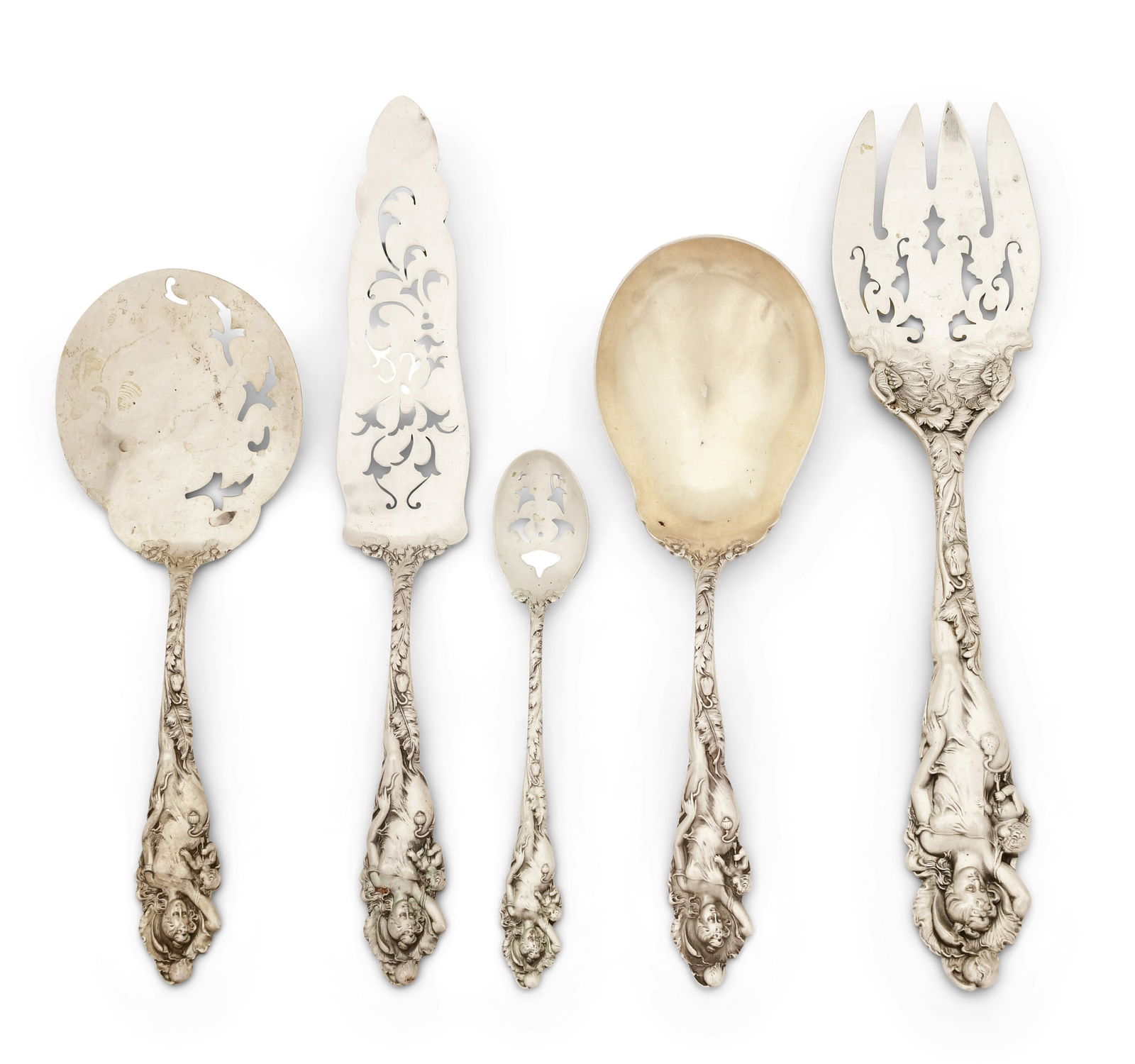 Five Reed & Barton Sterling Silver "Love Disarmed" Serving Pieces (1 of 6)