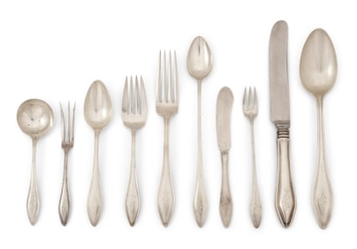 Towle Sterling Silver "Mary Chilton" Flatware Set, 59 Pieces, Retailed by Arnold & Co.