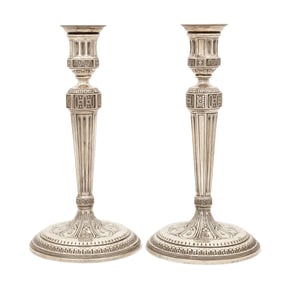 Pair of Tiffany & Co. Sterling Silver Candlesticks
