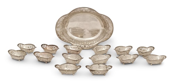 Tiffany & Co. Sterling Silver 15-Piece Nut Set