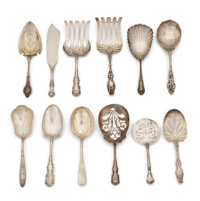 Lot of 12 Sterling Silver Serving Pieces