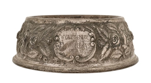 Steiff Sterling Silver "Rose" Dog Bowl