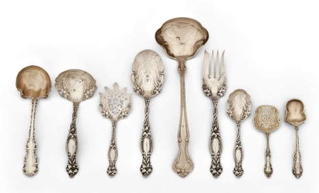 Lot of Nine Sterling Silver Serving Pieces