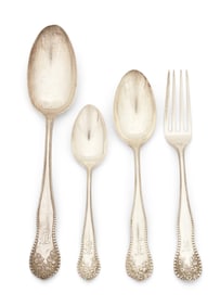 E.S. Ettenheimer & Co. Coin Silver Flatware Set, 27 Pieces