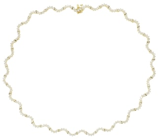 14K Yellow Gold & Diamond Necklace