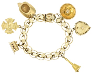 14K Yellow Gold Charm Bracelet