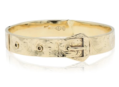 14K Yellow Gold Belt Bracelet