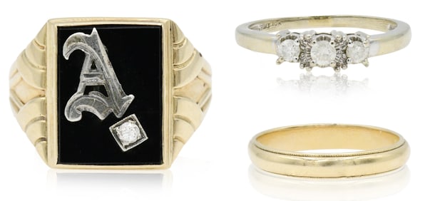 Group of Three Gold Rings