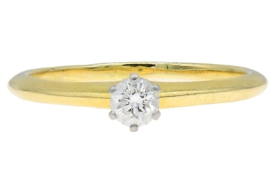 Tiffany & Co. 18K Yellow Gold, Platinum & Diamond Ring