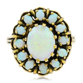 10K Yellow Gold & Opal Ring