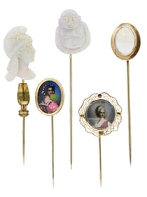 Group of 10K Yellow Gold Stick Pins