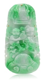 Large Carved Jade Pendant