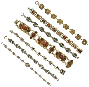 Group of Silver Bracelets