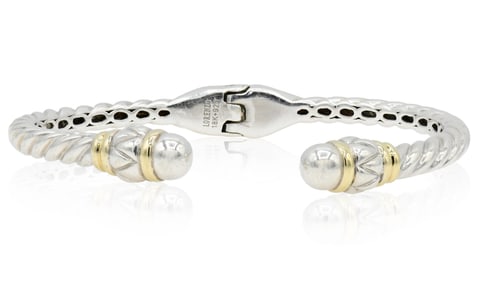 Lorenzo 18K Yellow Gold & Sterling Silver Cuff Bracelet