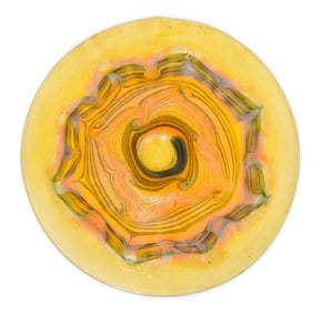Tiffany Studios Decorated Favrile Glass Roundel