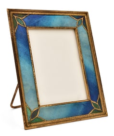 Tiffany Furnaces Favrile Glass & Bronze Picture Frame