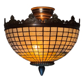 Tiffany Studios Geometric Ceiling Light