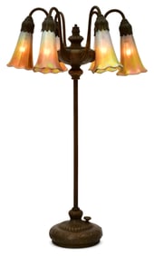 Tiffany Studios Six-Light "Lily" Table Lamp