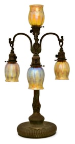 Tiffany Studios Four-Light "Newel Post" Table Lamp
