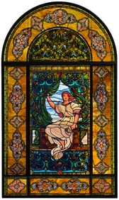 Tiffany Studios "Morning" Window, Designed by Elihu Vedder