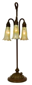 Tiffany Studios Three-Light "Lily" Table Lamp