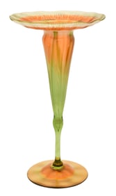 Tiffany Studios "Pulled Feather" Flower-Form Vase