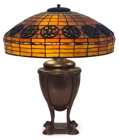 Tiffany Studios, A Rare "Tsuba" Table Lamp