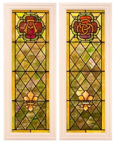 Pair of Tiffany Studios "Alpha" & "Trinity" Windows, St. Paul's Presbyterian