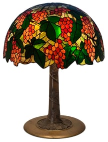 Suess Ornamental Glass Co. "Grape" Table Lamp