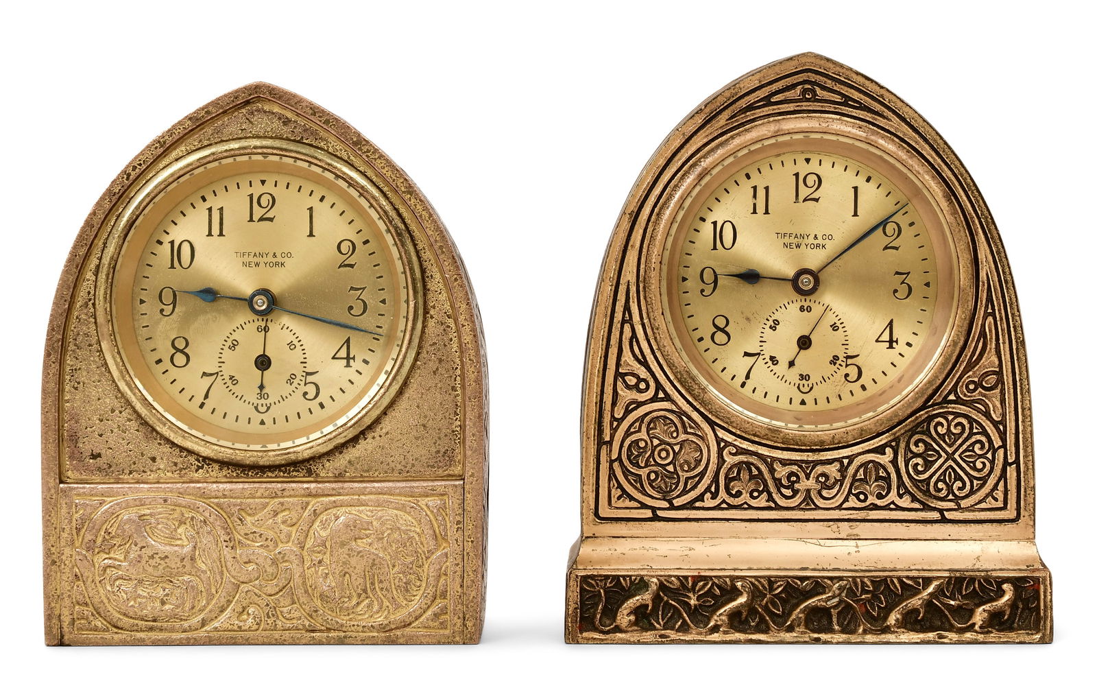 Tiffany Studios / Tiffany & Co. "Zodiac" & "Venetian" Desk Clocks (1 of 6)