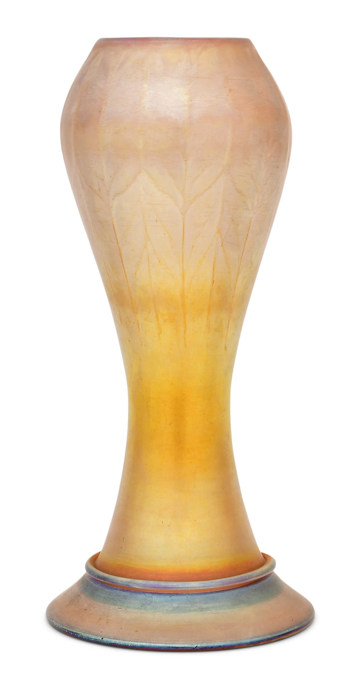 Tiffany Studios Favrile Glass Feathered Vase (1 of 5)