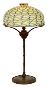 Tiffany Studios Desk Lamp Base with Glass Shade