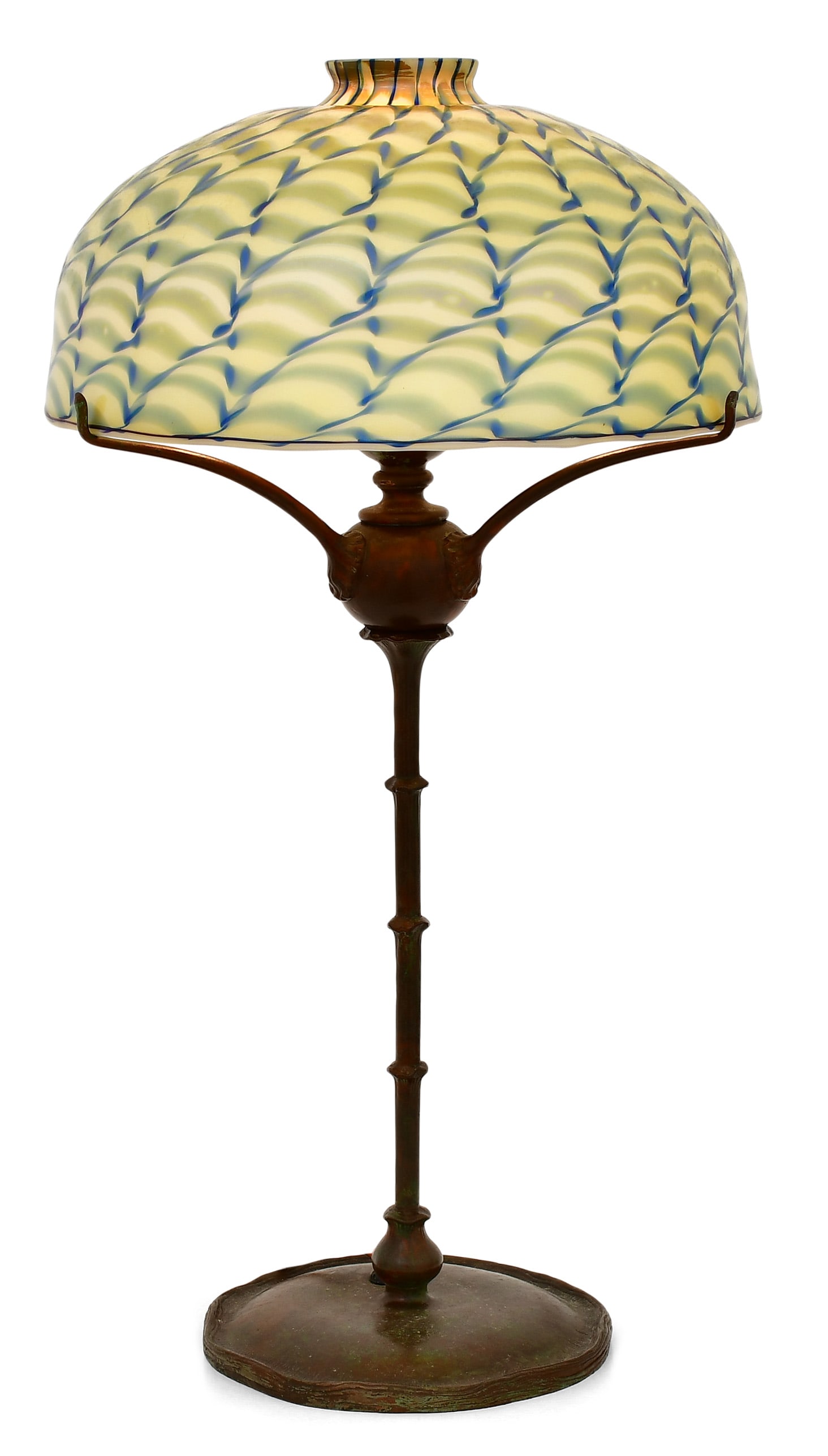 Tiffany Studios Desk Lamp Base with Glass Shade (1 of 5)