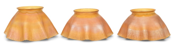 Tiffany Studios, Three Candle Lamp Shades