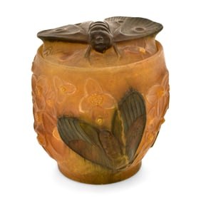 Amalric Walter & Henri Bergé Pâte de Verre Moth Jar