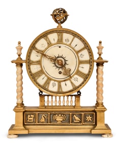 Edward F. Caldwell & Co. Gilt Bronze Table Clock