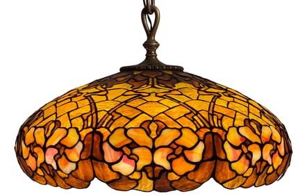 Duffner & Kimberly Leaded Glass Floral Chandelier