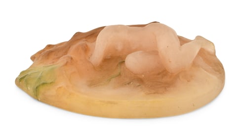 Amalric Walter Pâte De Verre Vide-Poche with Nude Female