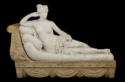 Pieter Barranti (Italian, 19th Century), "Venus Victrix" Marble Sculpture
