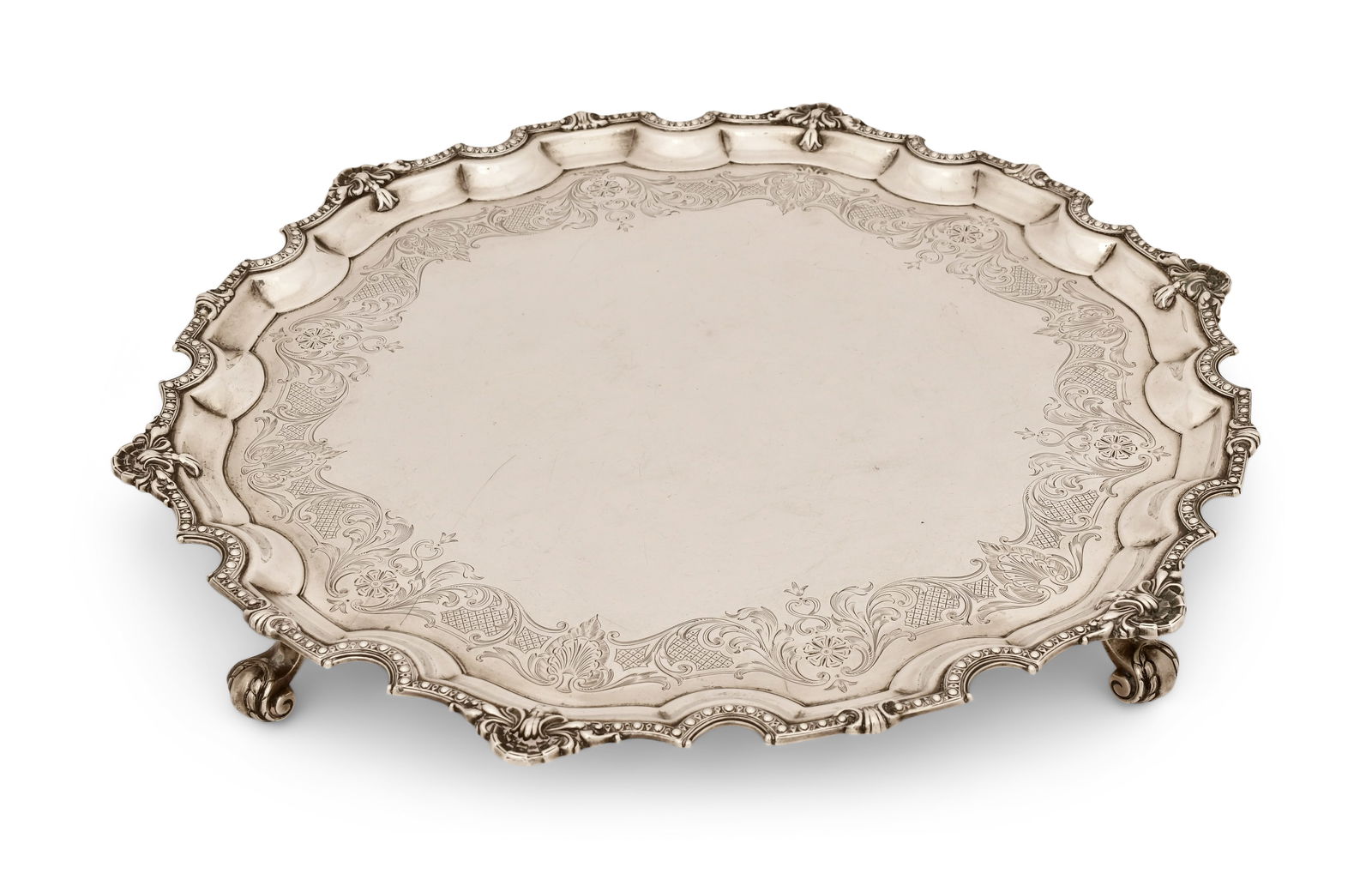 Mappin & Webb Sterling Silver Tray: Mappin & Webb Ltd.Traycirca 1937sterling silverstamped "Mappin & Webb Ltd., London & Sheffield / M&W, (hallmarks)"1 1/2 x 17 1/4 inches61.21 troy ounces
