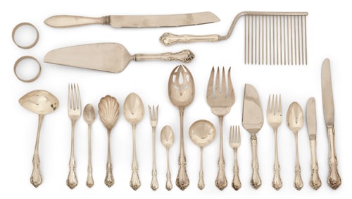 Reed & Barton "Lattice Rose" Flatware Set, 101 Pieces