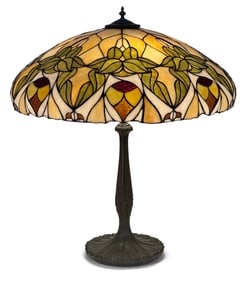 J.A. Whaley & Co. Leaded Glass Table Lamp