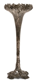 Frank Herschede Art Nouveau Sterling Silver Vase