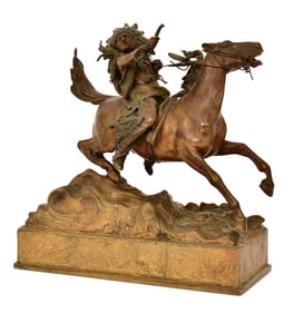 Carl Kauba (Austrian, 1865-1922), Indian Chief on Horseback