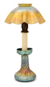 Tiffany Studios Favrile Glass Candle Lamp