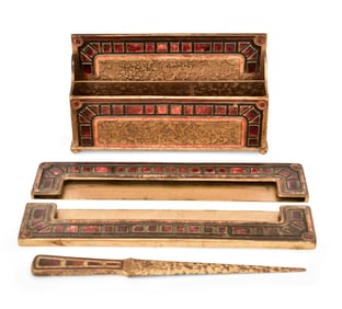 Tiffany Furnaces "Art Deco" Desk Pieces