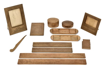 Tiffany Studios 13-Piece "Adam" Desk Set