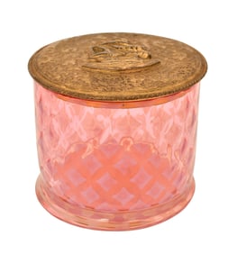 Tiffany Studios Pastel Favrile Glass & Bronze "Nautical" Covered Box