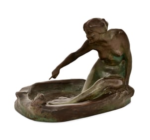 Harriet Whitney Frishmuth (American, 1880-1980), "Girl with Frog"