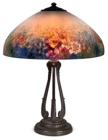 Handel Floral Table Lamp with Butterfly